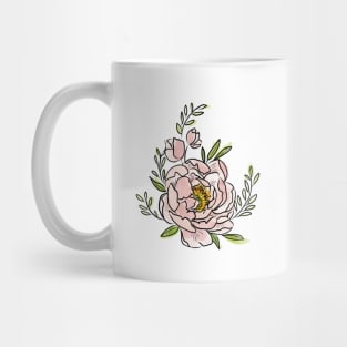 Pale Pink Peony Mug